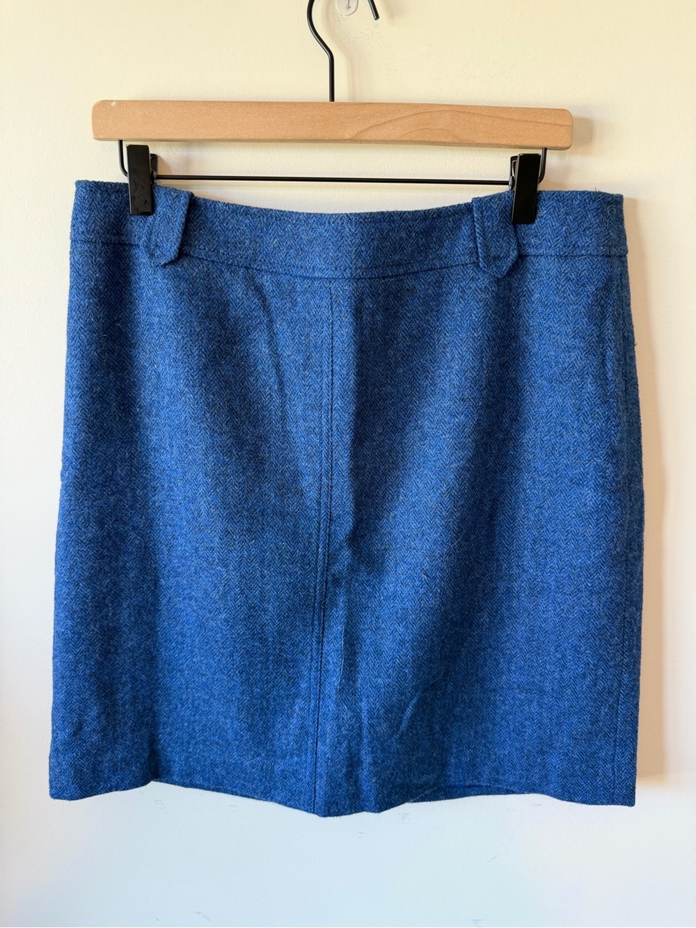 Talbots Classic Blue Wool Mini Skirt